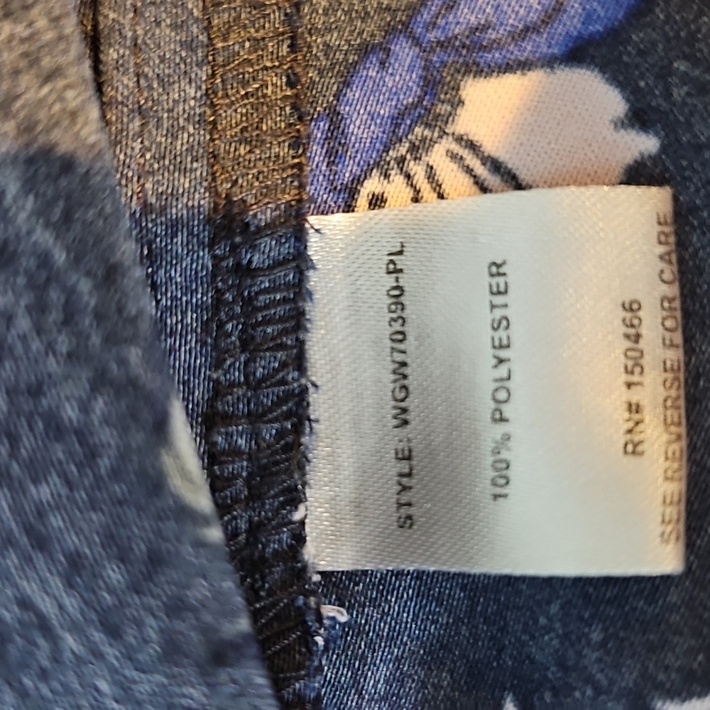 41 Hawthorne Size 2X Floral Dress Blue Claira Tie Waist - Picture 9 of 9